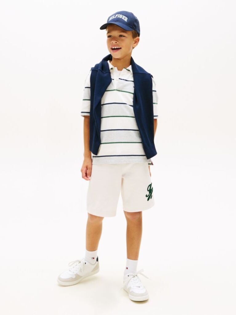 Beige Logo Embroidery Sweat Shorts  Boys