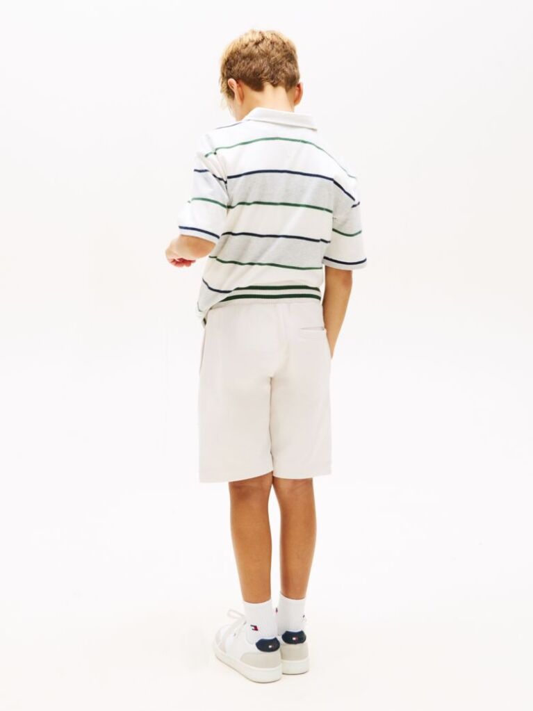 Beige Logo Embroidery Sweat Shorts  Boys