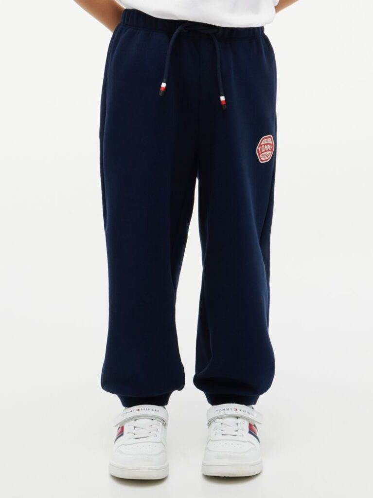Blue Logo Wide Leg Cuffed Joggers  Boys