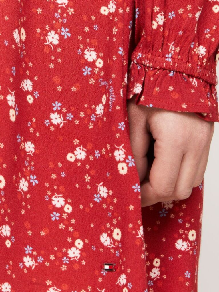 Multi Mountain Floral Print Fit And Flare Dress  Girls