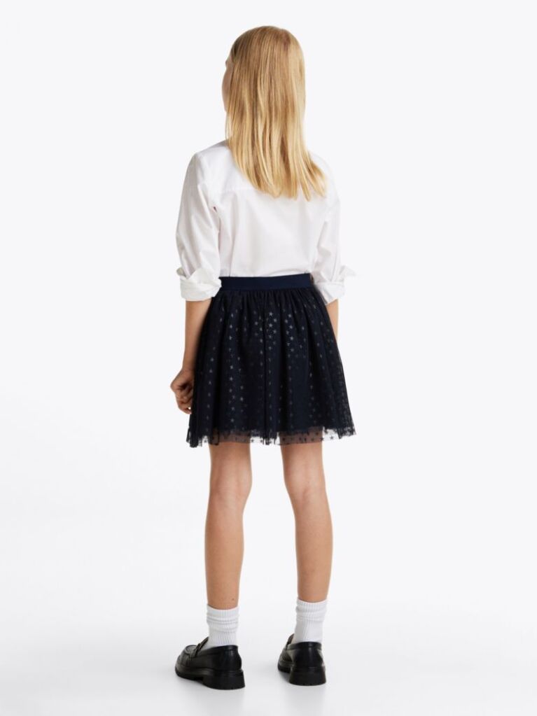 Blue Metallic Star Tulle Skirt  Girls