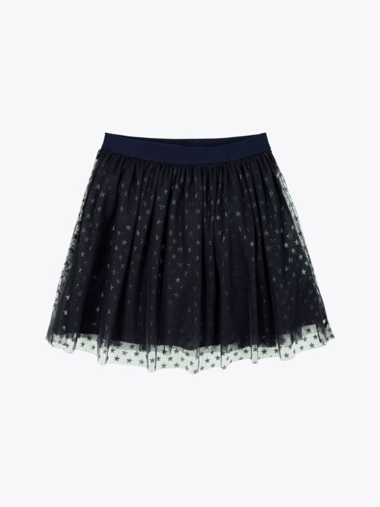 Blue Metallic Star Tulle Skirt  Girls