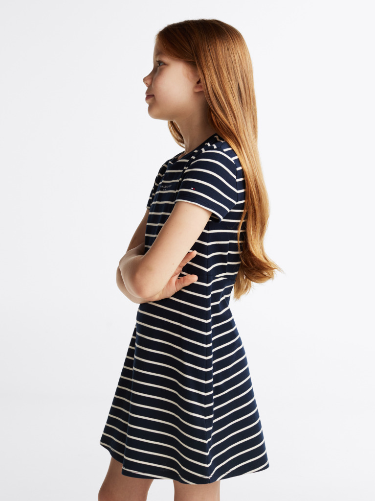 Multi Mini Stripe Dress  Girls