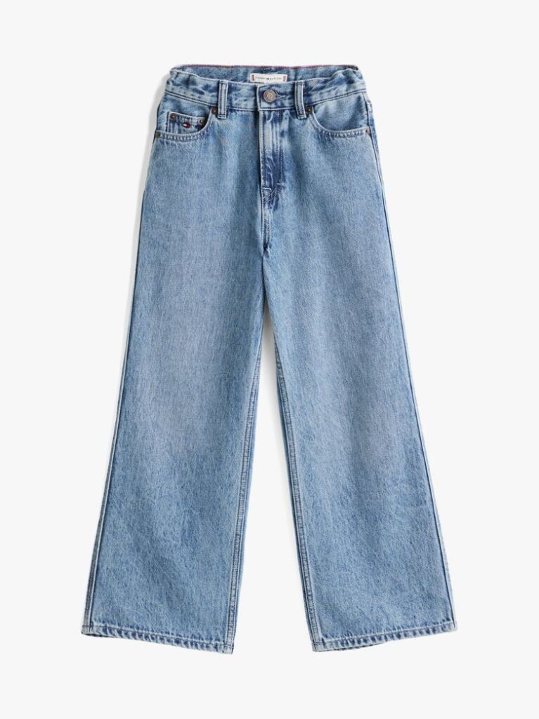 Blue Sequin Flag Wide Leg Jeans  Girls