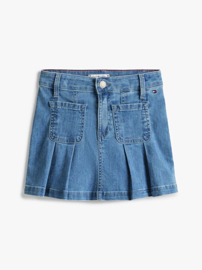 Μπλε Πλισέ Denim Μίνι Φούστα  Κορίτσια