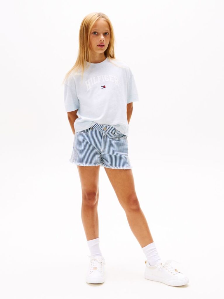 Blue Varsity Logo Mélange T-Shirt  Girls