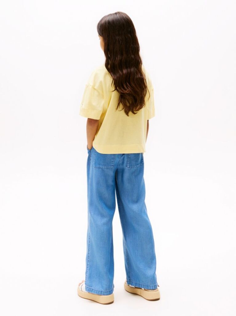 Yellow Varsity Logo Mélange T-Shirt  Girls