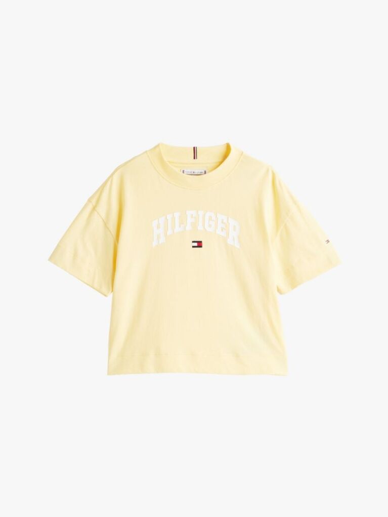 Yellow Varsity Logo Mélange T-Shirt  Girls