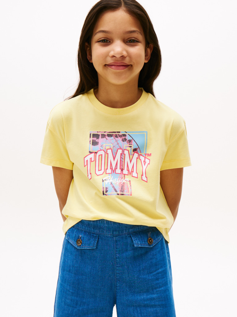 Yellow Heart Graphic Relaxed T-Shirt  Girls