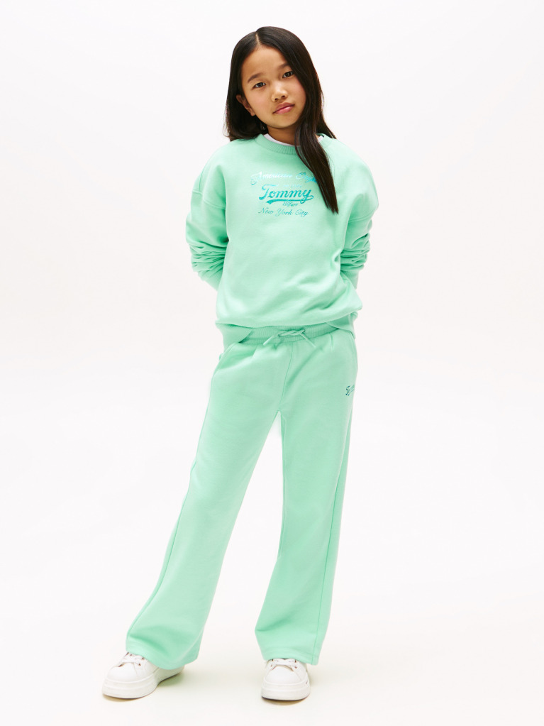 Green Logo Drawstring Joggers  Girls