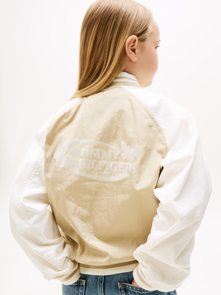 Multi Back Logo Relaxed Bomber Jacket  Girls