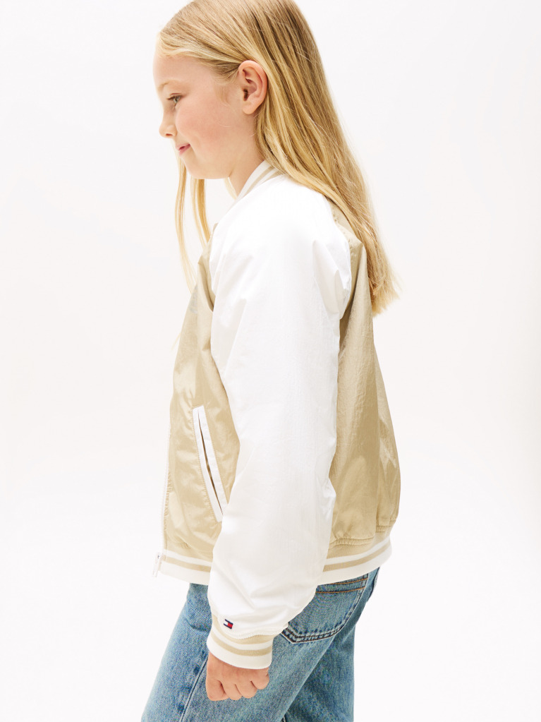 Multi Back Logo Relaxed Bomber Jacket  Girls