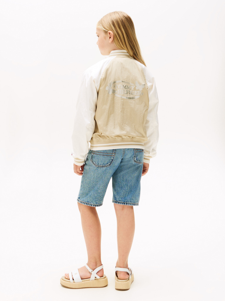 Multi Back Logo Relaxed Bomber Jacket  Girls