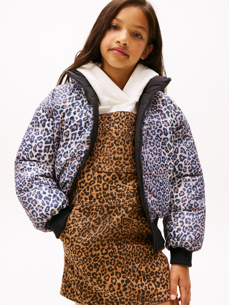 Multi Reversible Relaxed Puffer Bomber Jacket  Girls