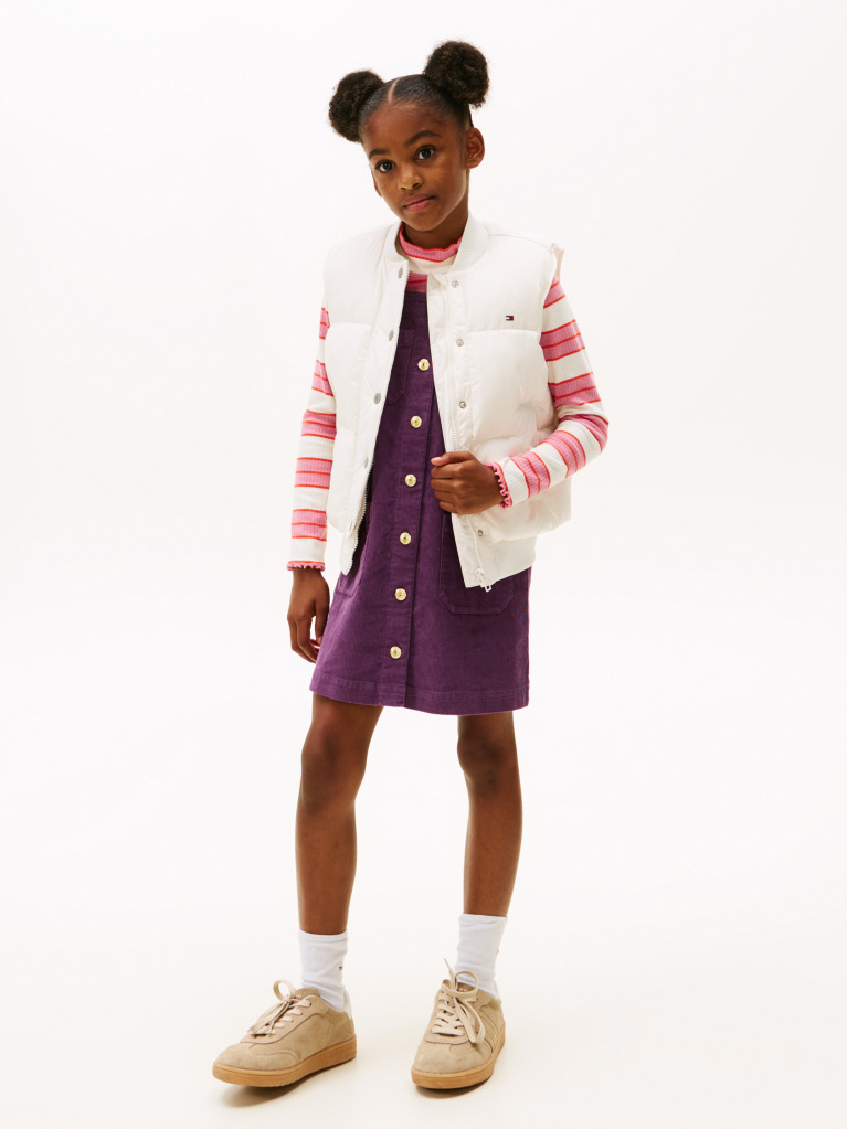 Beige Relaxed Down Puffer Gilet  Girls
