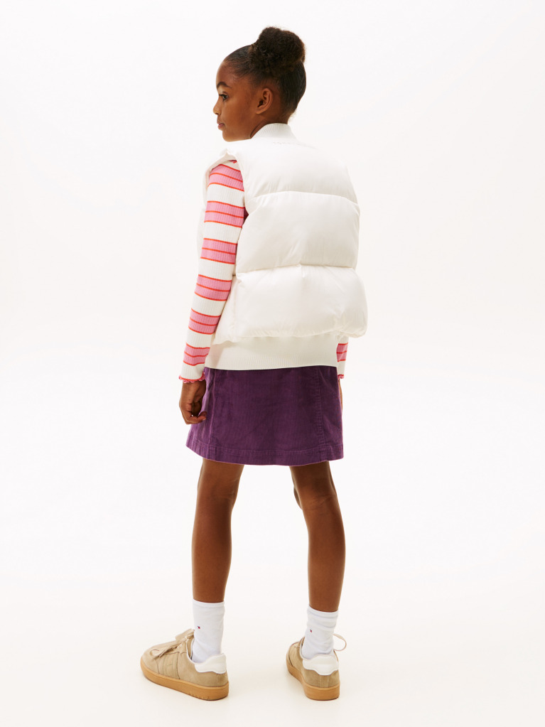 Beige Relaxed Down Puffer Gilet  Girls