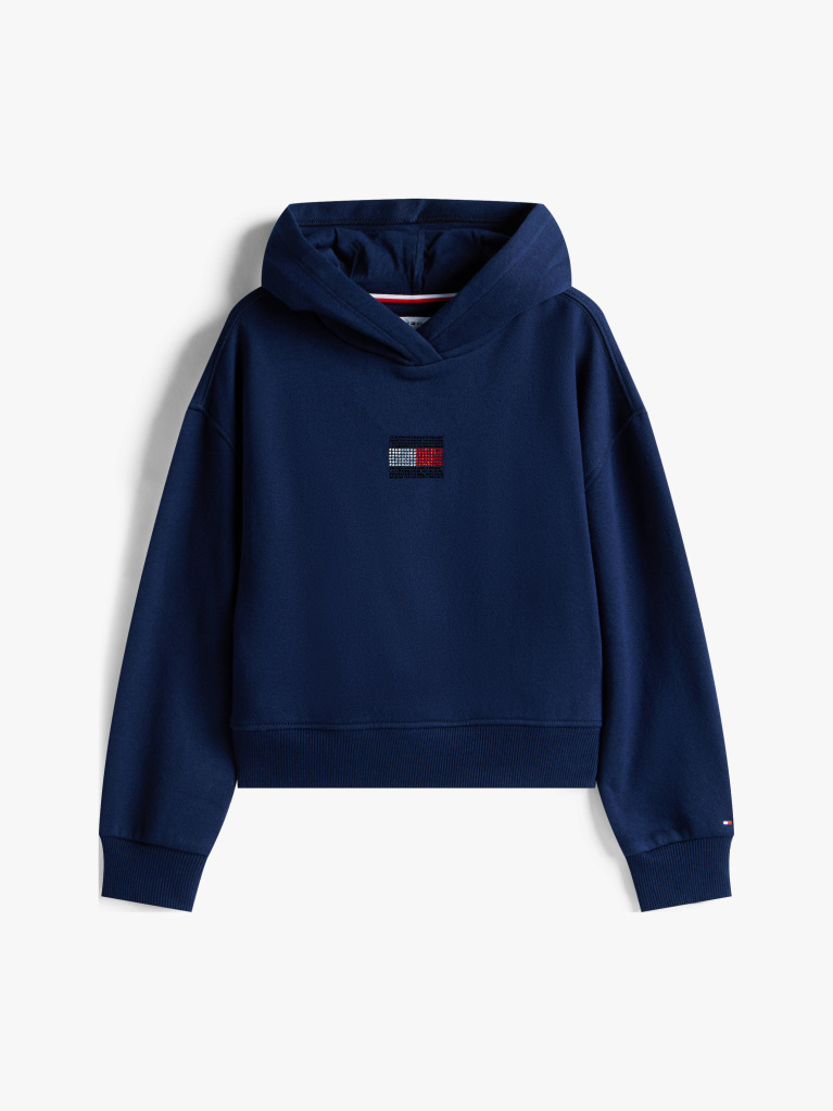 Μπλε Άνετο Fleece Hoody Με Σημαία  Κορίτσια