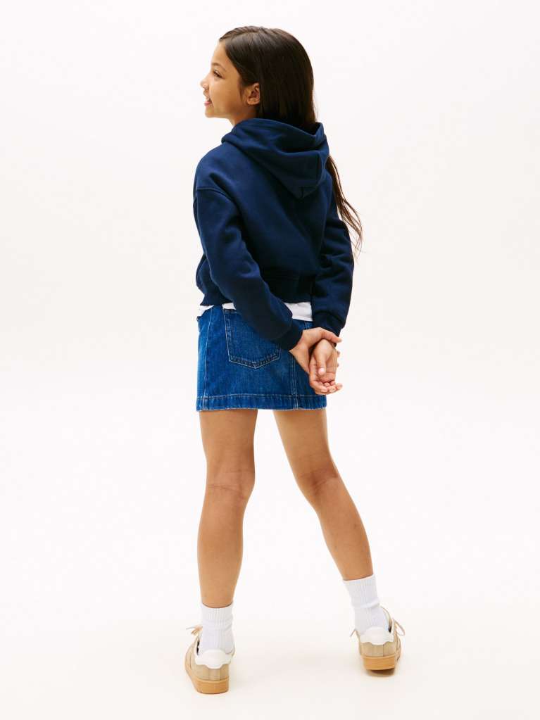Μπλε Άνετο Fleece Hoody Με Σημαία  Κορίτσια