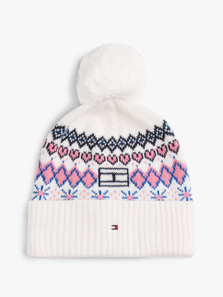 Beige Fairisle Beanie  Girls