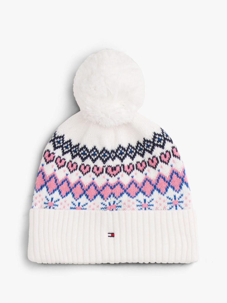 Beige Fairisle Beanie  Girls