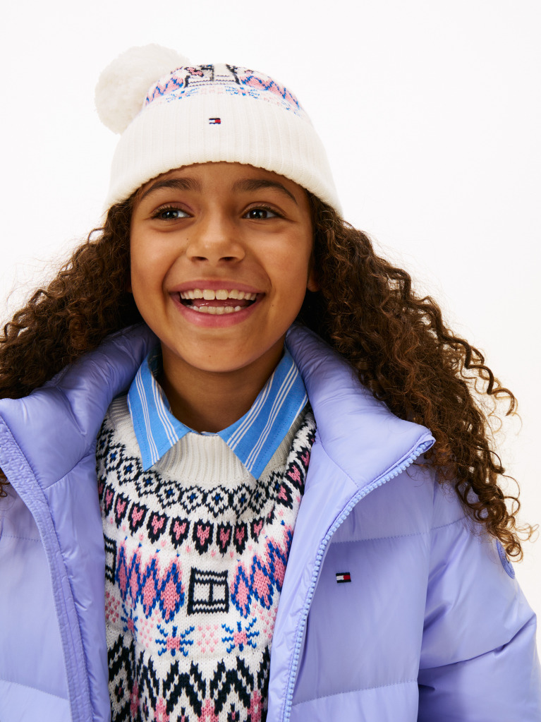 Beige Fairisle Beanie  Girls