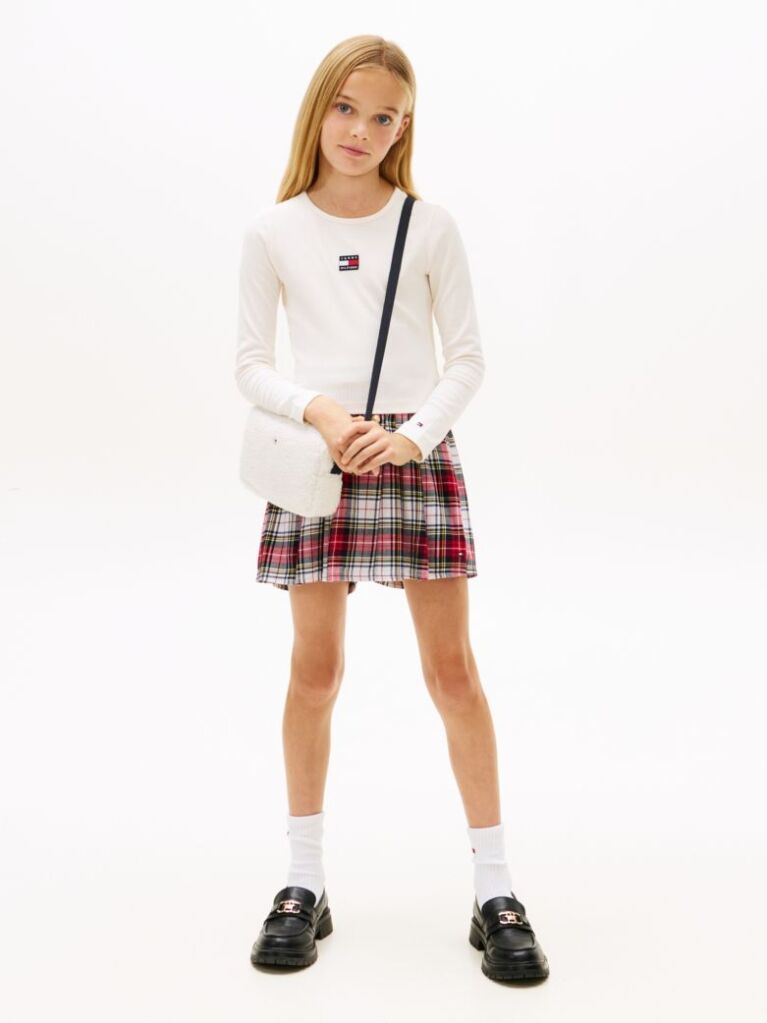 White Heritage Extra Slim Long Sleeve T-Shirt  Girls