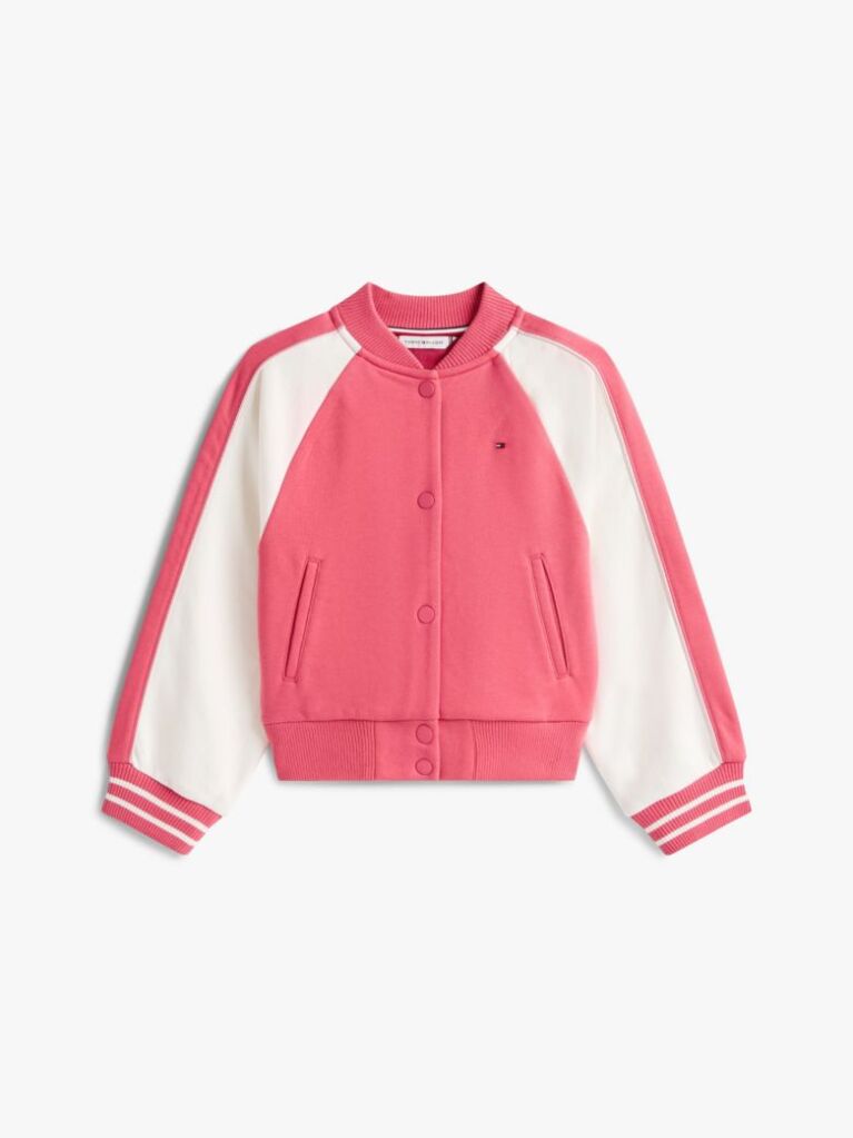 Multi Colour-Blocked Back Logo Bomber Jacket  Girls