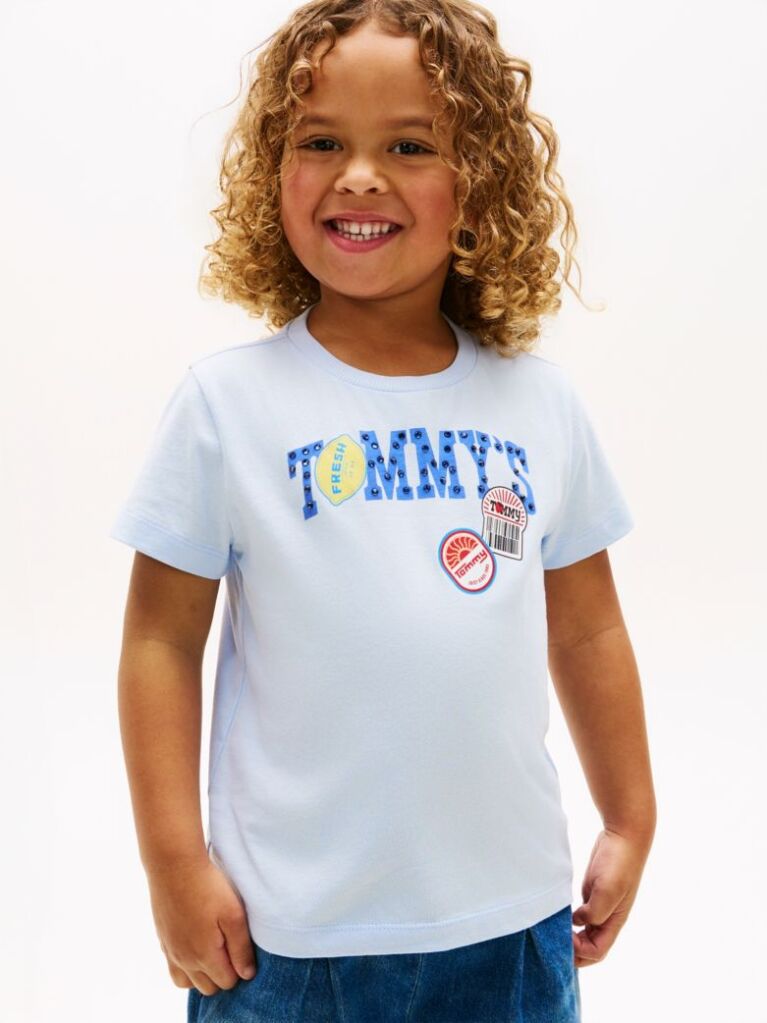 Μπλε T-Shirt Από Βαμβακερό Jersey Με Λογότυπο  Κορίτσια