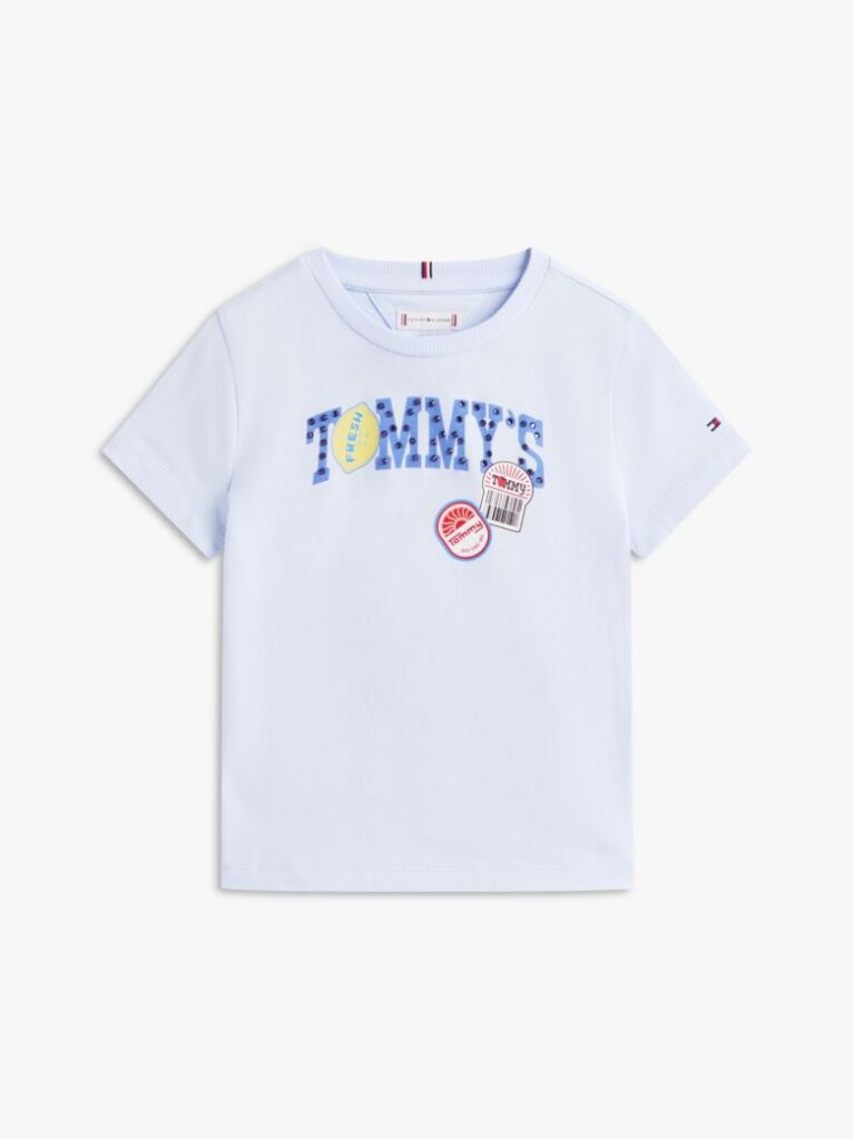 Μπλε T-Shirt Από Βαμβακερό Jersey Με Λογότυπο  Κορίτσια