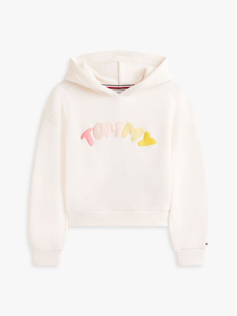 Μπεζ Άνετο Hoody Με Λογότυπο  Κορίτσια