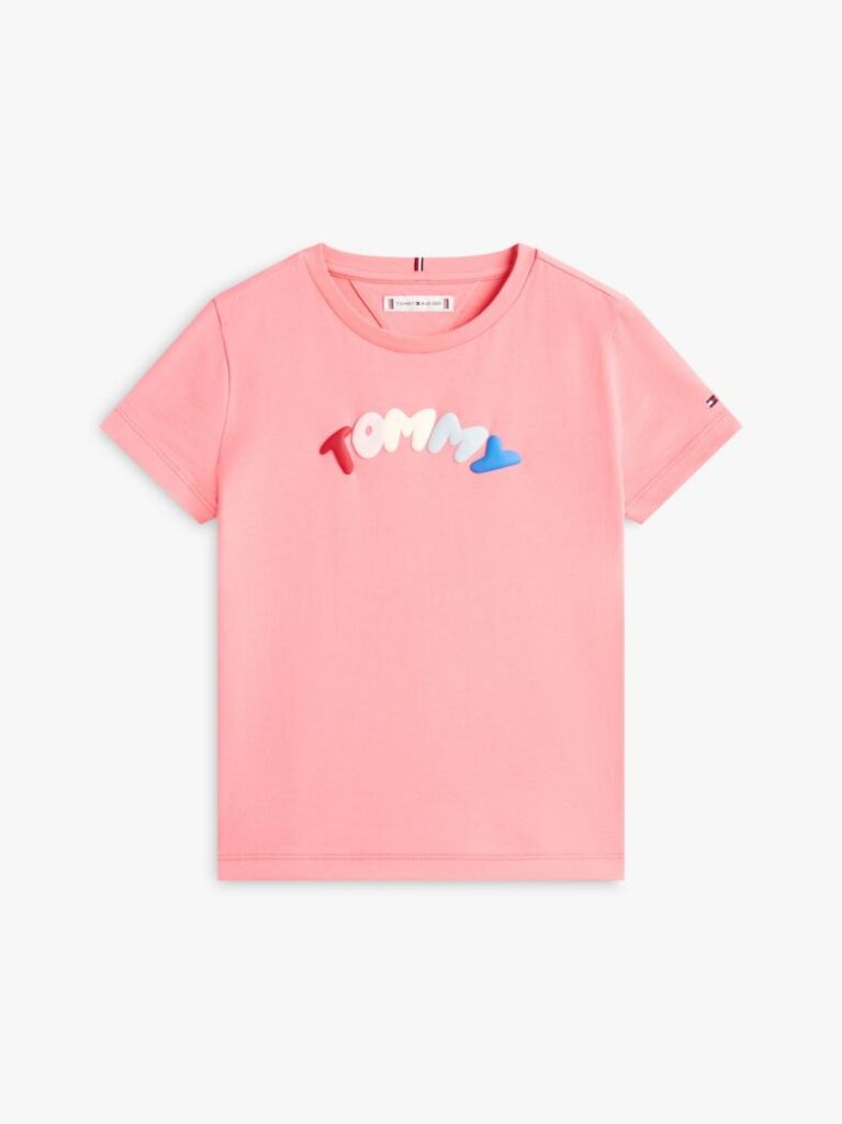 Ροζ T-Shirt Με Λογότυπο Και Κλασική Λαιμόκοψη  Κορίτσια