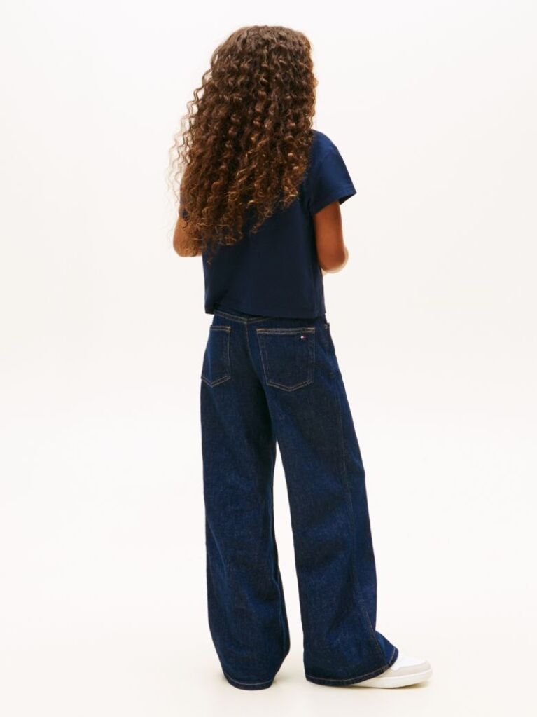 Blue Heart Embroidery Logo Jersey T-Shirt  Girls