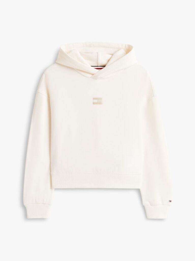 Άσπρο Hoody Με Tonal Σημαιάκι  Κορίτσια