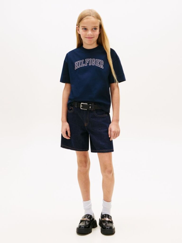 Blue Logo Jersey Crew Neck T-Shirt  Girls
