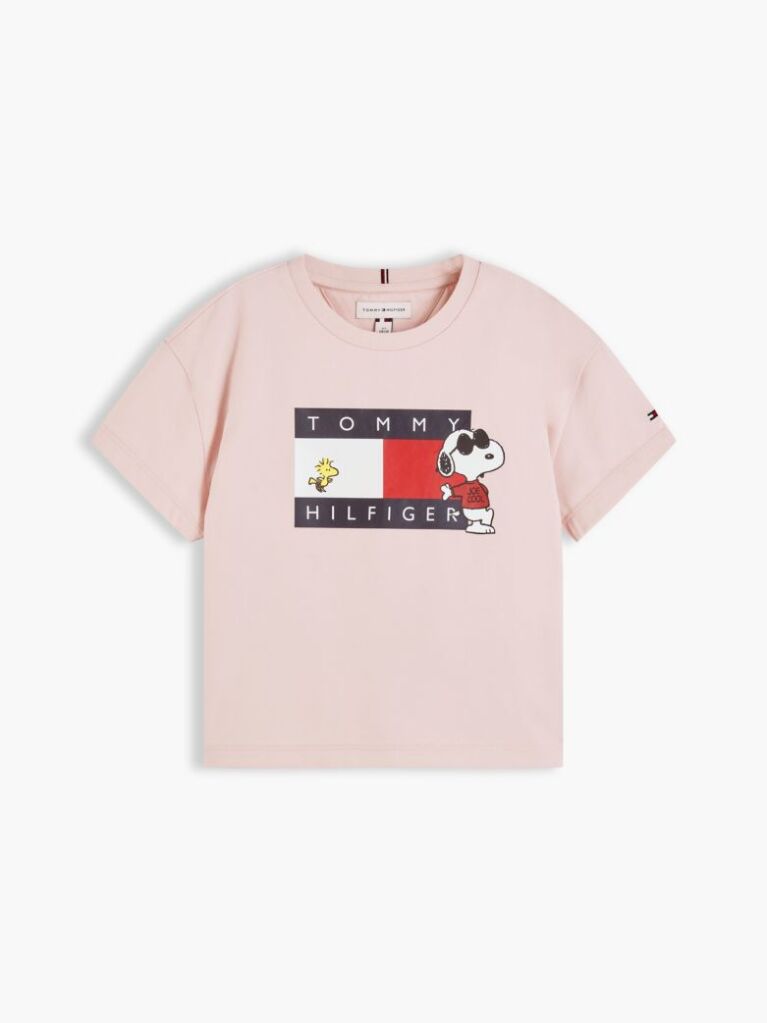 Ροζ Peanuts® Άνετο T-Shirt Με Σχέδιο  Κορίτσια
