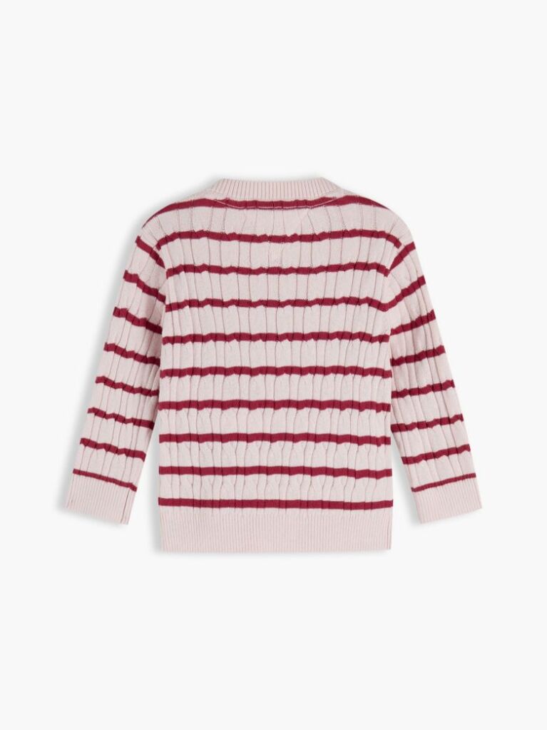 Multi Flag Embroidery Cable Knit Jumper  Newborn