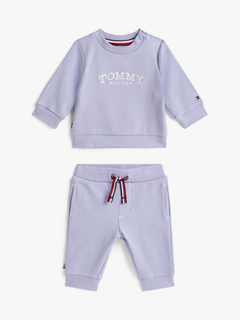 Purple Logo Sweatshirt And Joggers Set  Newborn