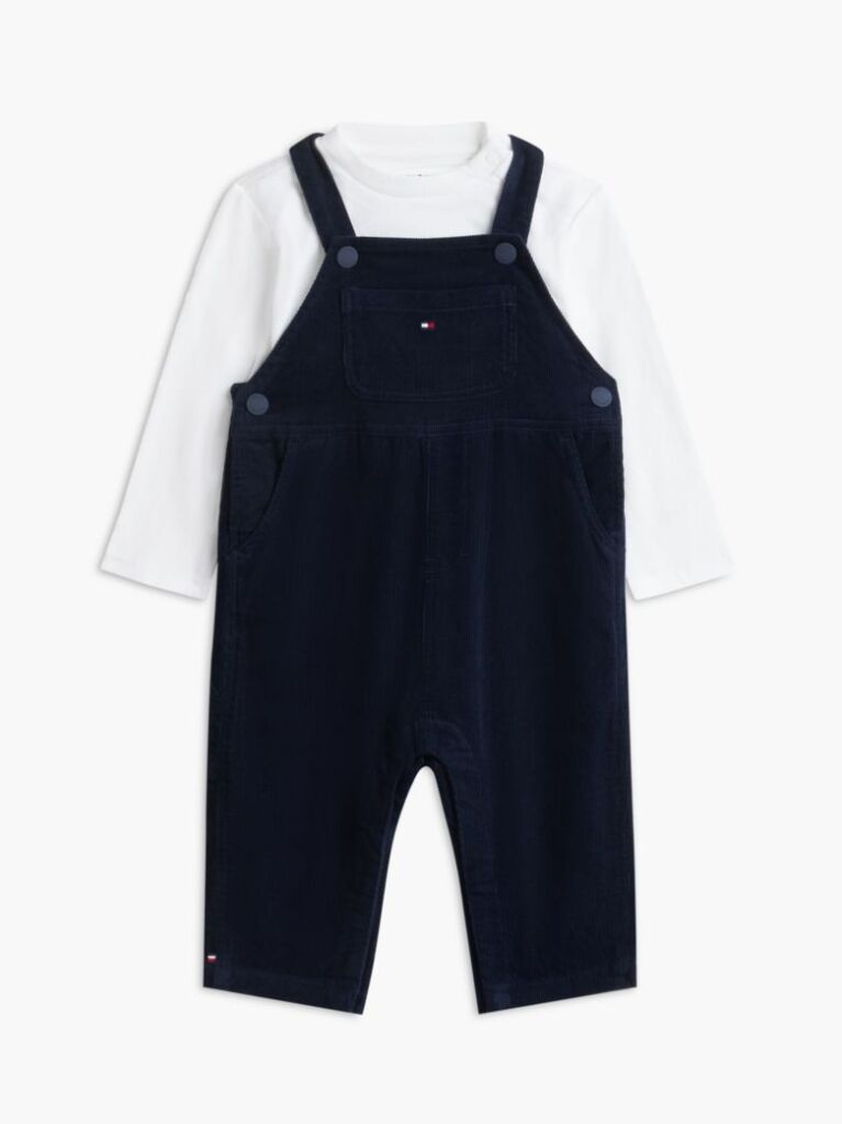 Blue Relaxed Corduroy Dungaree Set  Newborn