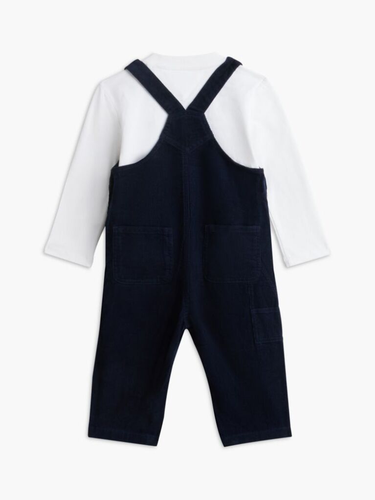 Blue Relaxed Corduroy Dungaree Set  Newborn