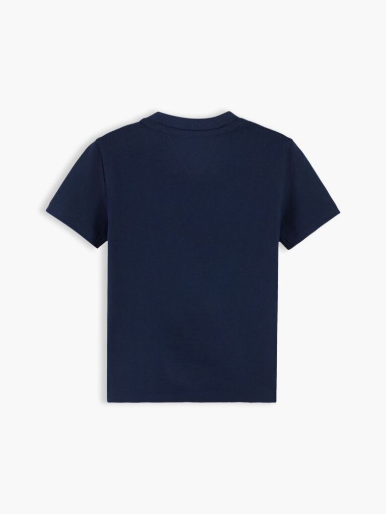Blue Logo Peached Crew Neck T-Shirt  Newborn