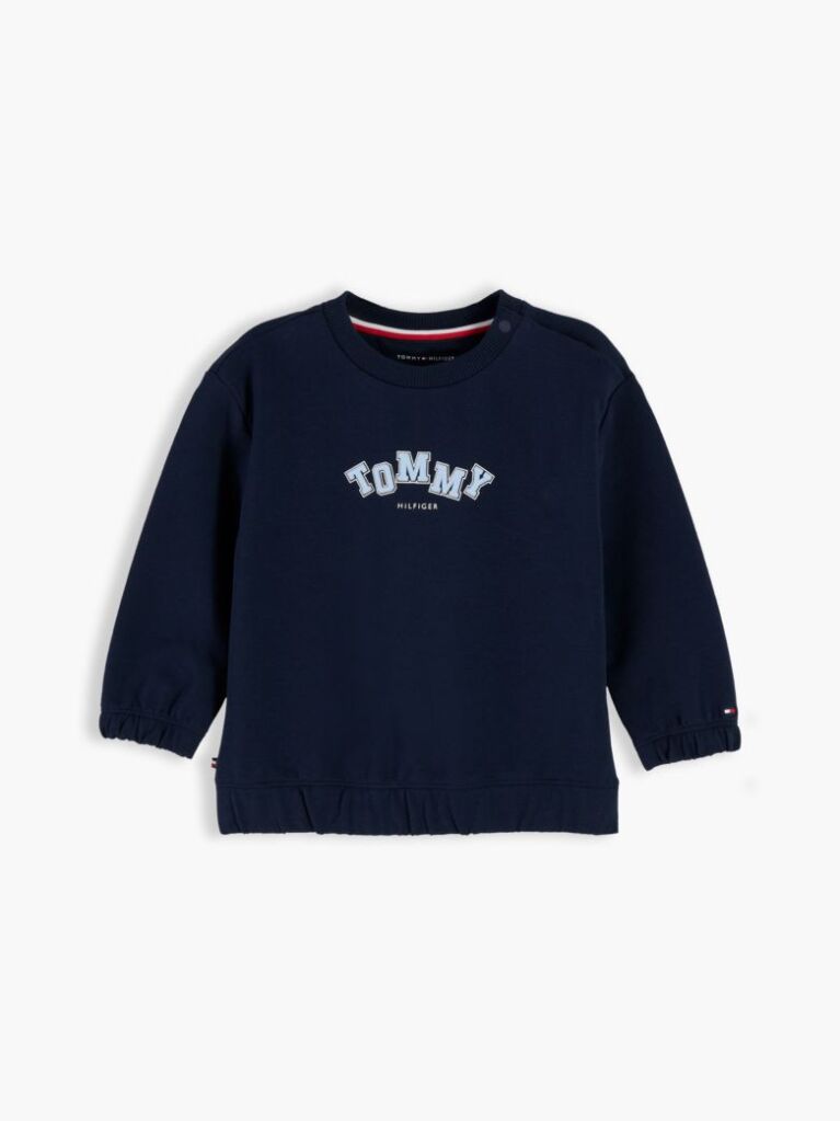 Blue Flag Embroidery Crew Neck Sweatshirt  Newborn