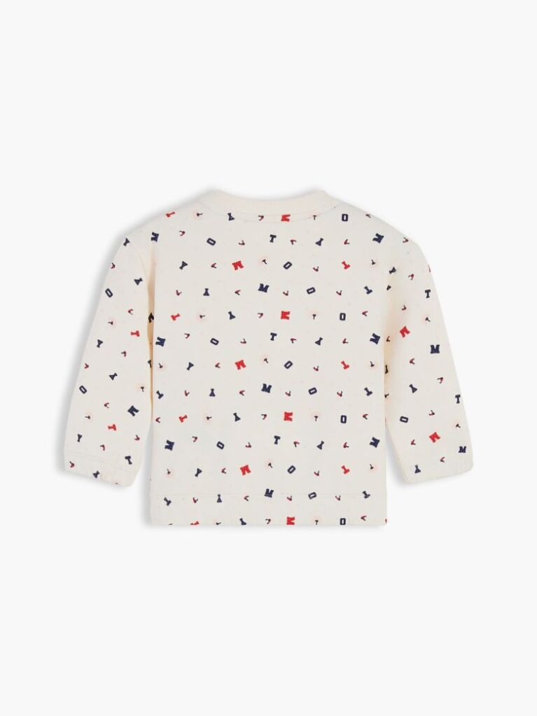 Multi Flag Embroidery Crew Neck Sweatshirt  Newborn