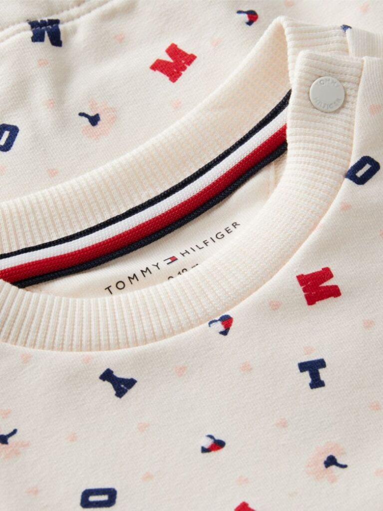 Multi Flag Embroidery Crew Neck Sweatshirt  Newborn