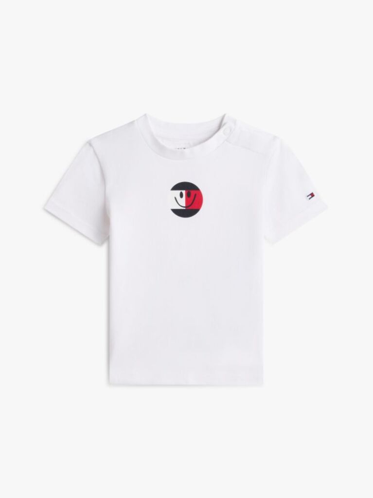 White Smiley Logo Jersey T-Shirt  Newborn