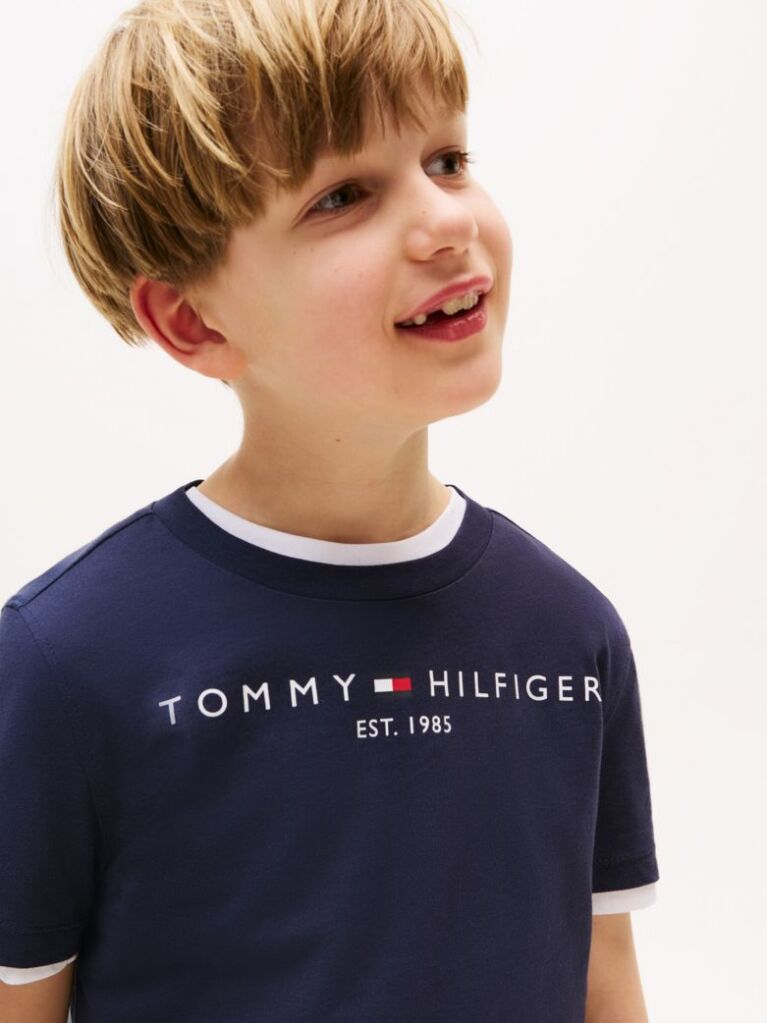Blue Essential Organic Cotton Logo T-Shirt  Kids Unisex