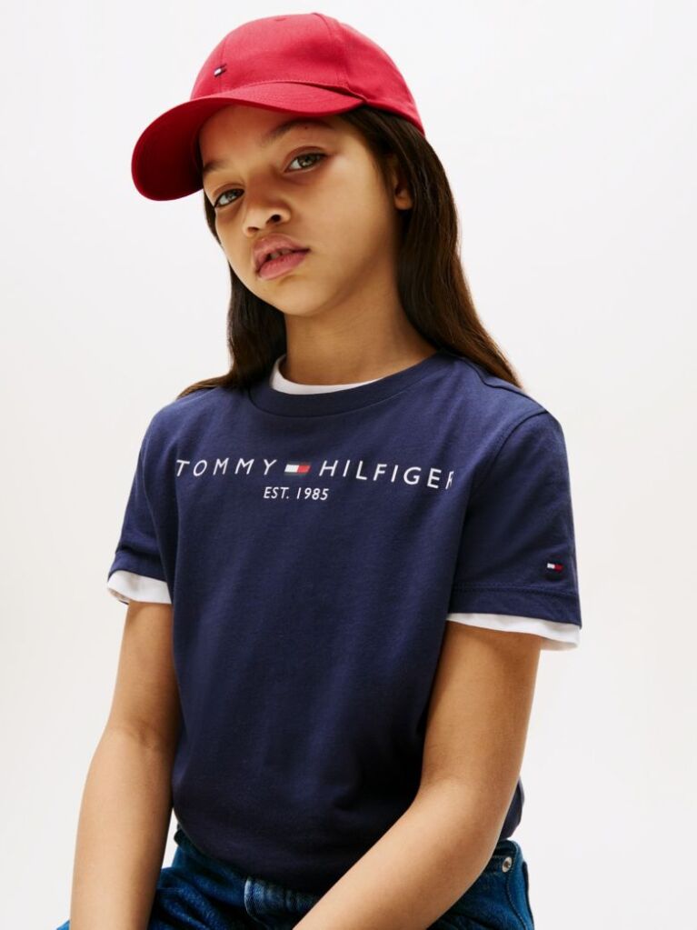 Blue Essential Organic Cotton Logo T-Shirt  Kids Unisex