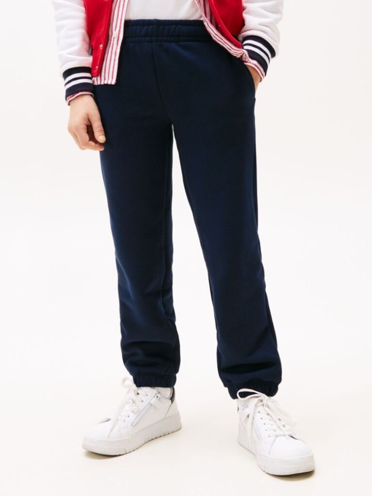Blue Flag Embroidery Cuffed Joggers  Kids Unisex