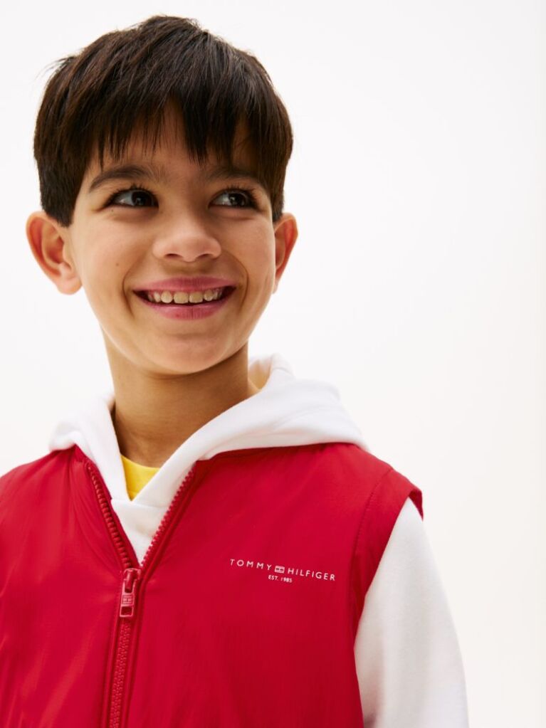 Red Ultra Light Padded Packable Gilet  Kids Unisex