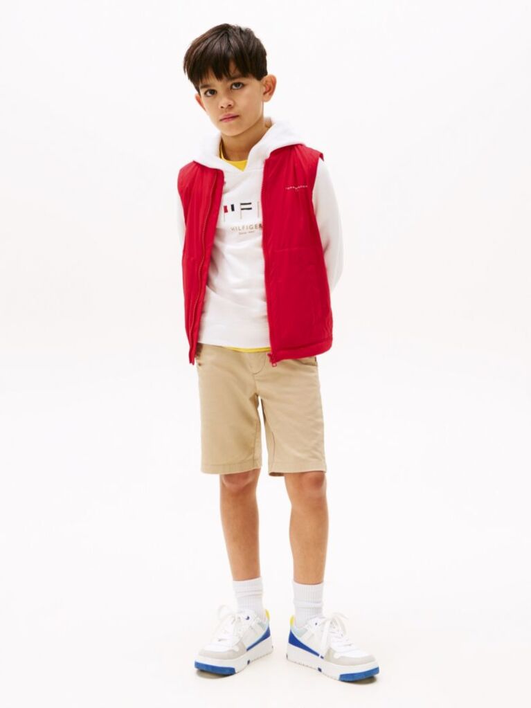 Red Ultra Light Padded Packable Gilet  Kids Unisex
