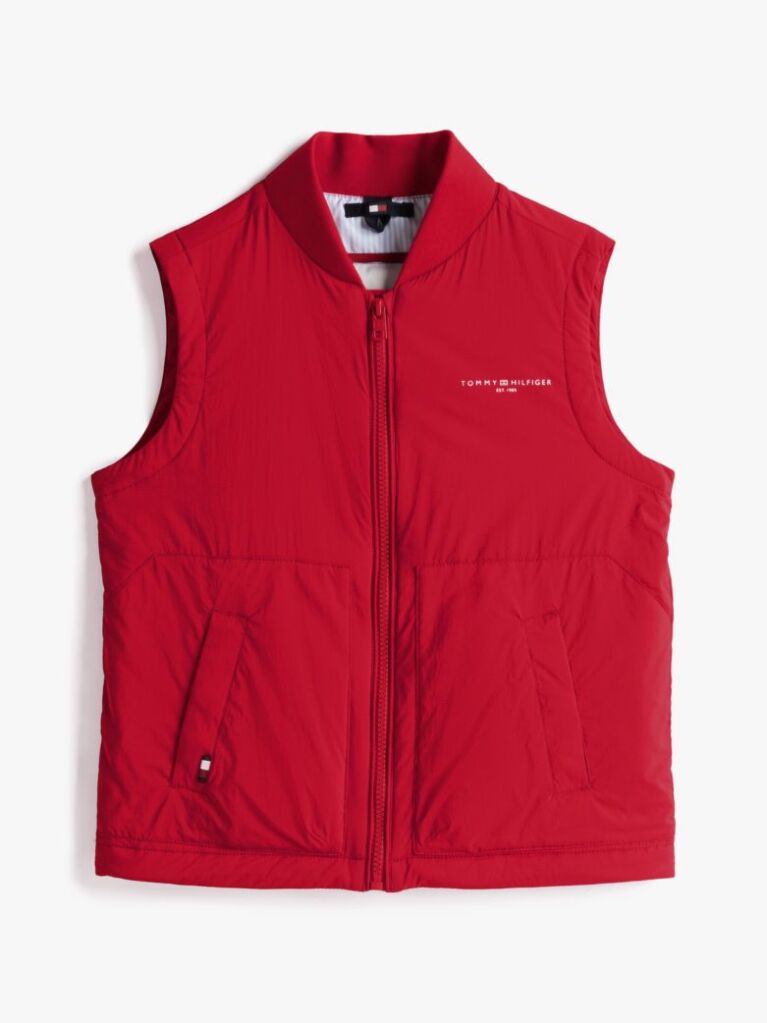 Red Ultra Light Padded Packable Gilet  Kids Unisex